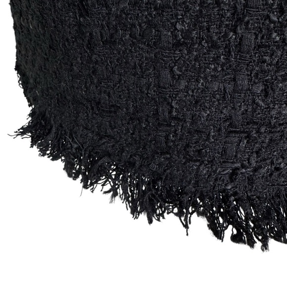 Zara Tweed Textured Boucle Pearl Button Blazer Jacket Black Size XS - Picture 8 of 15